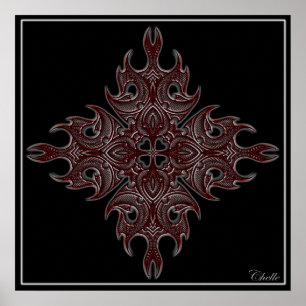 Polynesiaanse ster poster