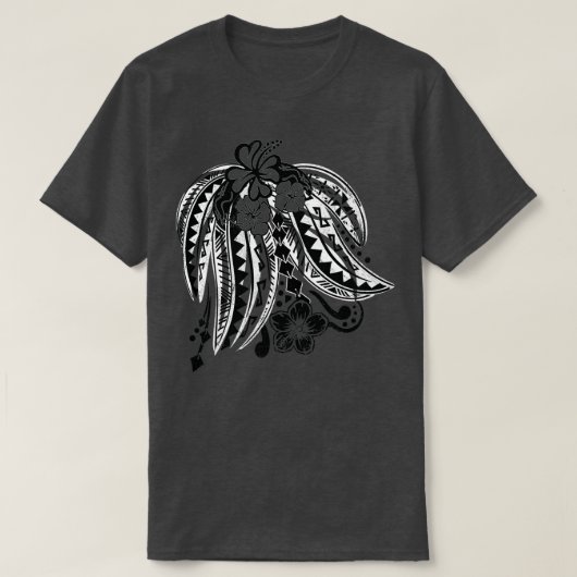 Polynesiaanse tribale vervormde draden t-shirt (Design voorkant)