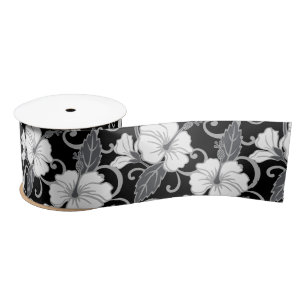 POLYNESIAN DREAM (BLACK) SATIN RIBBON LINT