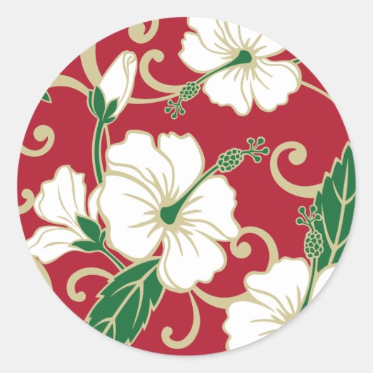 POLYNESIAN DREAM (CHRISTMAS) RONDE STICKER (Voorkant)