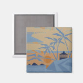 POLYNESIAN SUNSET magnet Magneet (Voorkant / Achterkant)