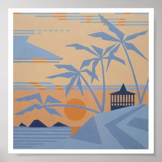 POLYNESIAN SUNSET print (7,33 x 7,33 inch) (Voorkant)