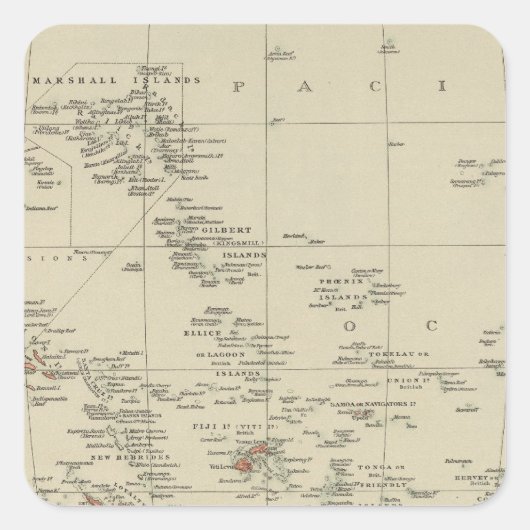 Polynesië 5 vierkante sticker (Voorkant)