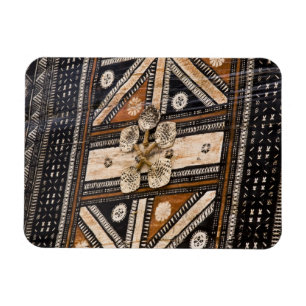 Polynesië, Koninkrijk Tonga. Detail van tapa Magneet