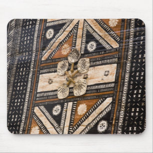 Polynesië, Koninkrijk Tonga. Detail van tapa Muismat