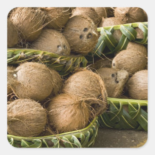 Polynesië, Koninkrijk Tonga. Weergave van kosnote Vierkante Sticker