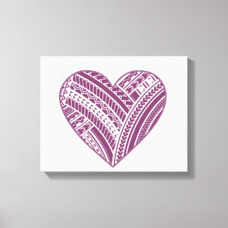 Polynesisch hart canvas afdruk