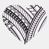 Polynesisch hart hart sticker (Voorkant)
