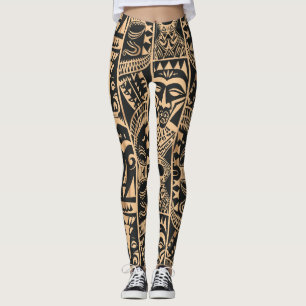 Polynesisch tattoo leggings