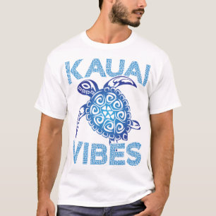 Polynesische Blauwe Tribale Zeeschildpad Kauai Vib T-shirt