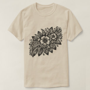 Polynesische bloem t-shirt