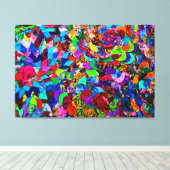 POLYNESISCHE PATRONEN 32x48 Canvas Afdruk (Insitu (Houten vloer))