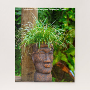 Polynesische Samoa.Kerstgroeten Legpuzzel