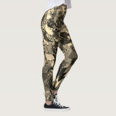 POLYNESISCHE SEPIA PATRONEN LEGGINGS (Rechts)