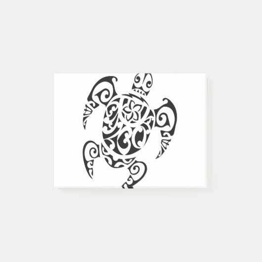 Polynesische tatoeage van zeeschildpadden post-it® notes (Voorkant)