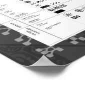 Polynesische Tattoo symbolen Poster (Hoek)