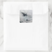 Polynya (open water) in het Zee Beaufort Vierkante Sticker (Tas)