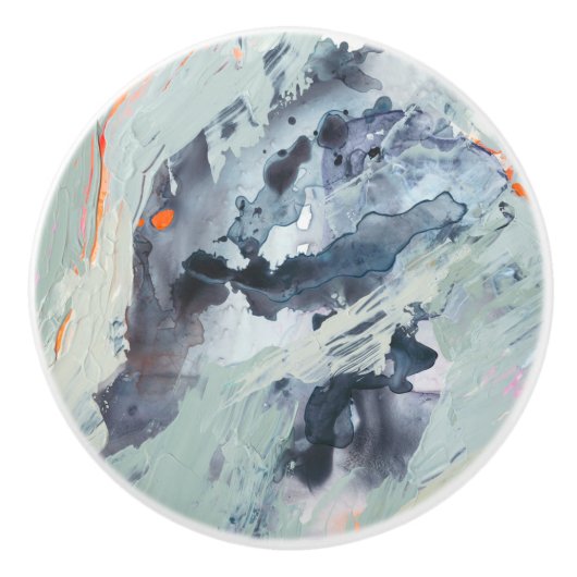 Polyphonic Zee - blauw Keramische Knop (Voorkant)