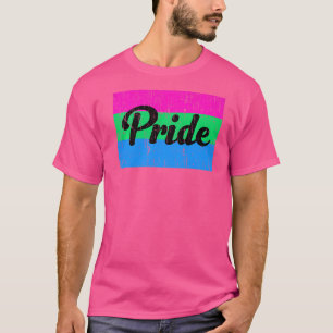Polyseksueel Gay Pride Rainbow Word T-shirt