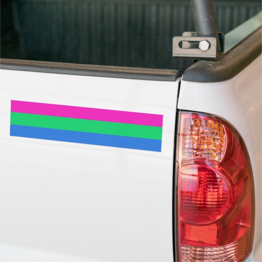 Polyseksuele geaardste vlag bumpersticker (Op Truck)