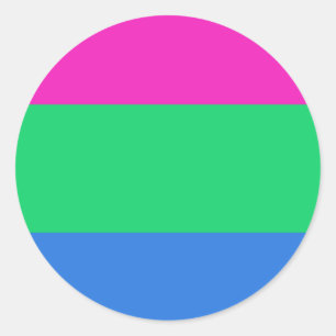 Polyseksuele geaardste vlag ronde sticker