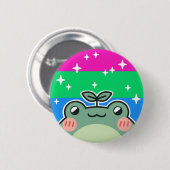 Polyseksuele LGBT Pride Flag Kikker Ronde Button 5,7 Cm (Voorkant /achterkant)