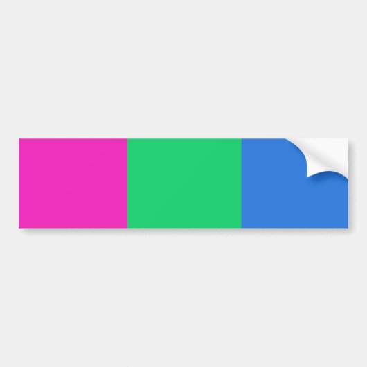 Polyseksuele Pride Vlag Bumpersticker (Voorkant)