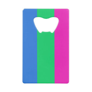 Polyseksuele Pride Vlag Kredietkaart Flessenopener
