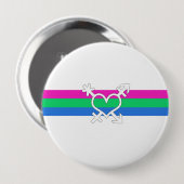 Polyseksuele Pride Vlag Ronde Button 4,0 Cm (Voorkant /achterkant)