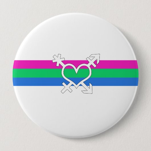 Polyseksuele Pride Vlag Ronde Button 4,0 Cm (Voorkant)