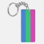 Polyseksuele Pride Vlag Sleutelhanger (Voorkant Links)
