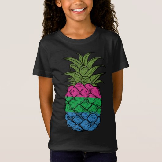 Polysexual Pride Ananas Poly Pride Ananas Fr T-shirt (Voorkant)