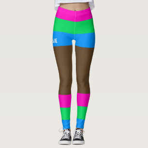 Polysexual Pride Faux Shorts & Benen Leggings