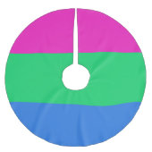 Polysexual Pride Vlag Kerstboom Rok (Voorkant)