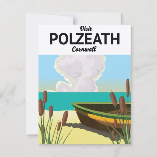 Polzeath, Cornwall Seaside reisposter (Achterkant)