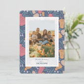 Pom Beanie Café Carte photo de Noël (Debout devant)