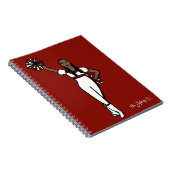 Pom Dancer White Red Accent P Notitieboek (Rechterzijde)