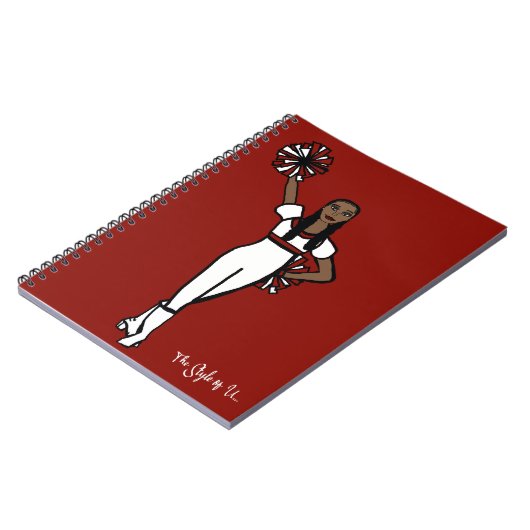 Pom Dancer White Red Accent P Notitieboek (Linkerzijde)