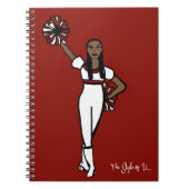 Pom Dancer White Red Accent P Notitieboek (Voorkant)