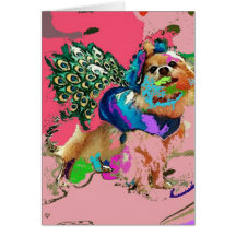 Pom is een roze pacock