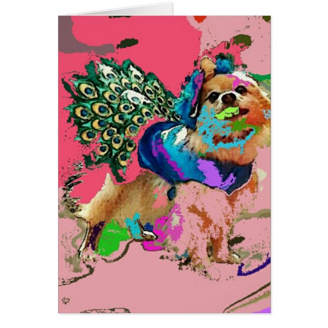 Pom is een roze pacock (Voorkant)