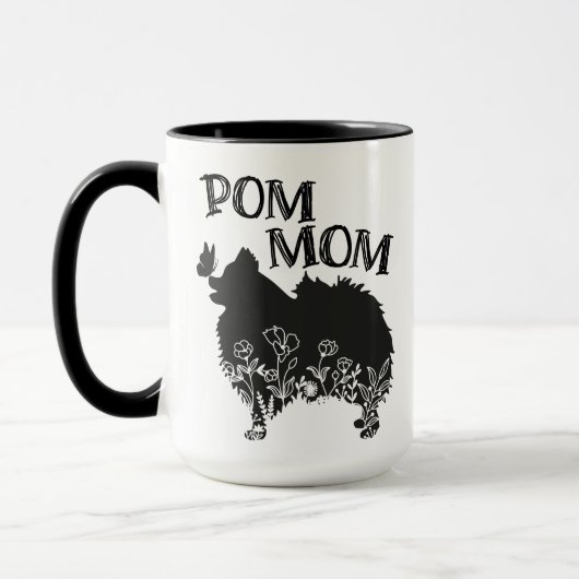 Pom Mam Pommeren Dog-Lover Mok (Links)