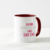POM MOM Cute Pompom Typography Two Tone Mug (Devant droit)