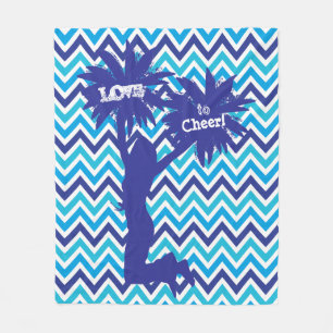Pom Pom Cheerleader Love to Cheer Fleece Blanket Deken