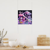 Pom Pom Clouds Dreamy Surreal Poster (Cuisine)