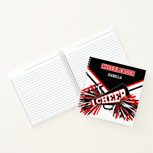 Pom-pom girl - Carnet noir, blanc et rouge (Intérieur)