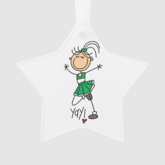 Pom-pom girl de la figure bâche verte