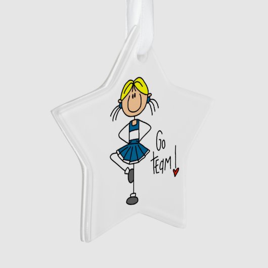 Pom-pom girl de l'équipe Blue Go (devant)