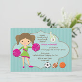 Pom-pom girl no 1 Invitation (Debout devant)