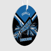 Pom-pom girl noir, bleu et blanc (devant)